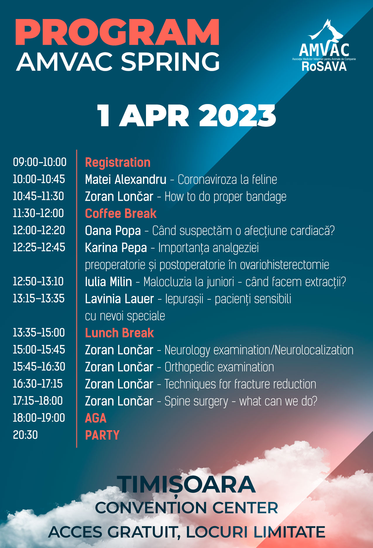 Program Primăvara AMVAC 2023